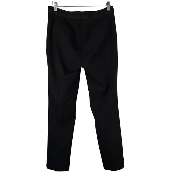 Zara Black Soft Ankle Flat Front‎ Pockets Business Casual Pants Size Large - Picture 12 of 16